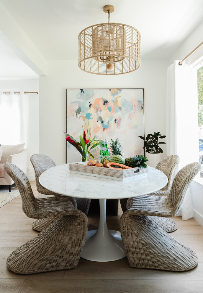 Example of a small transitional dining room design in Los Angeles