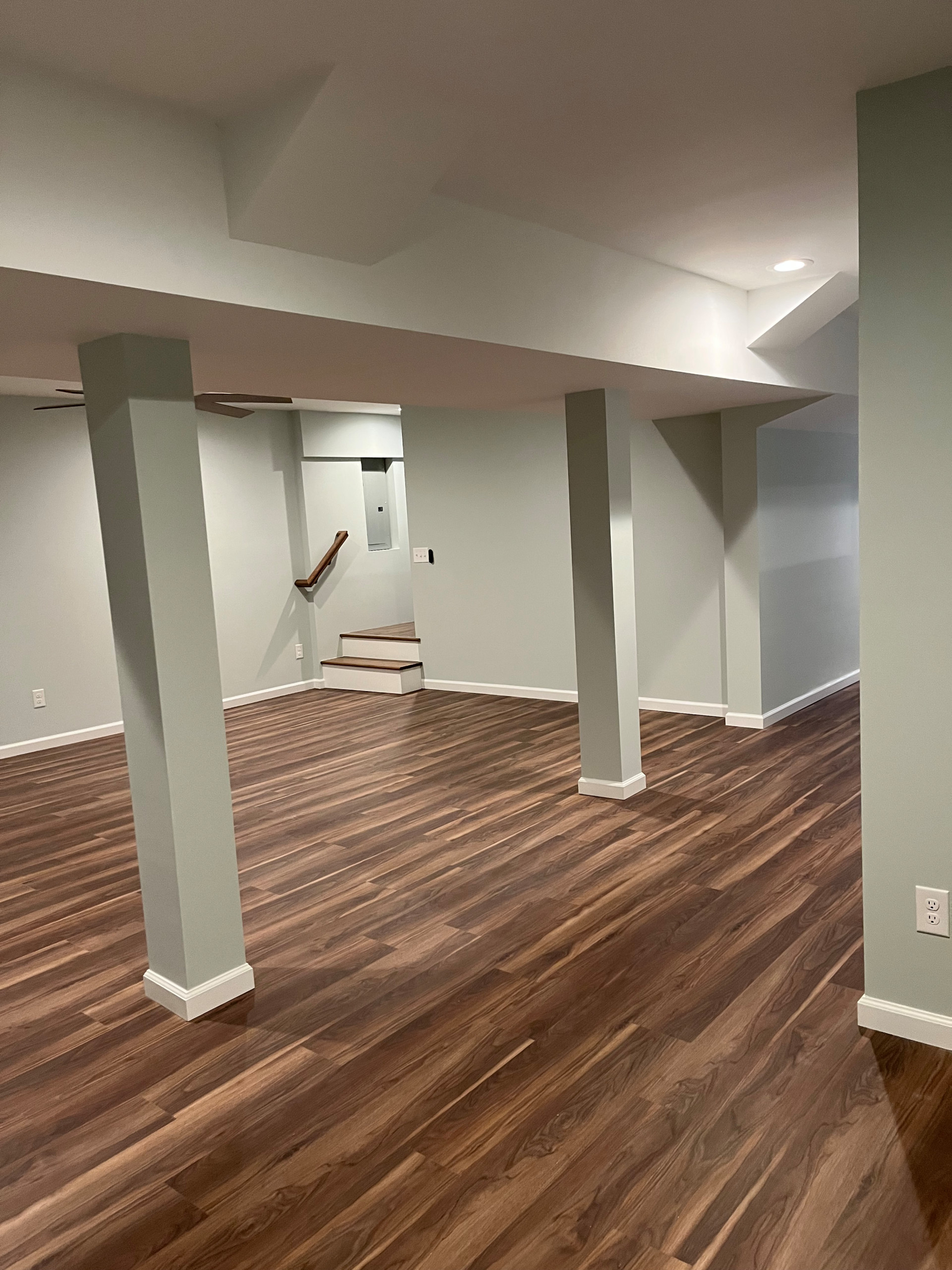 Travelers Rest remodel transformed a garage/ basement into living space