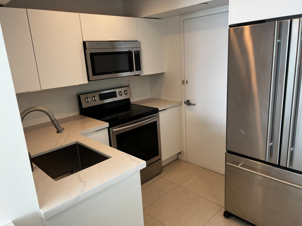 Modern Kitchen Remodel Done in a Stratus Supermatte Modern Kitchen Miami by Kitchen