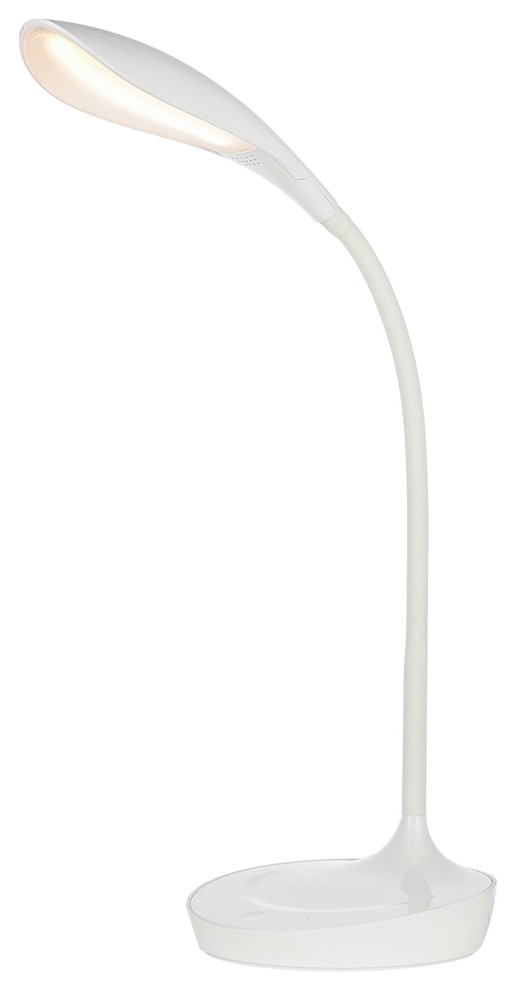 Illumen Collection 1-Light Glossy White Finish LED Desk Lamp