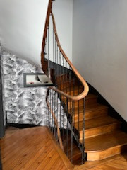 Rénovation décoration d'une maison de maître, entrée, cage d'escalier, cuisine