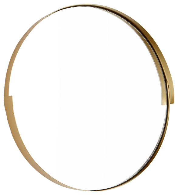 Gilded Band Mirror, 17"x17"
