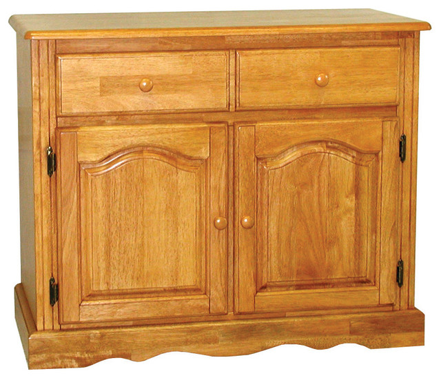 Sunset Trading Oak Selections Wood Keepsake Buffet And Lighted Hutch In Oak Dlu 19 Bh Lo