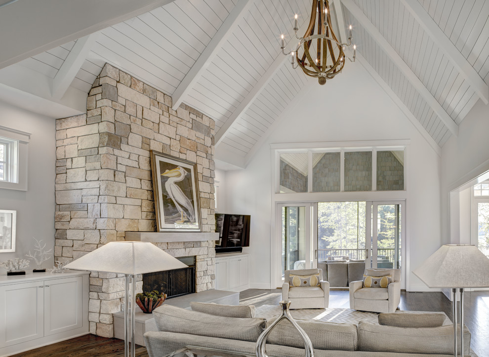 Inspiration for a transitional home design remodel in Charlotte