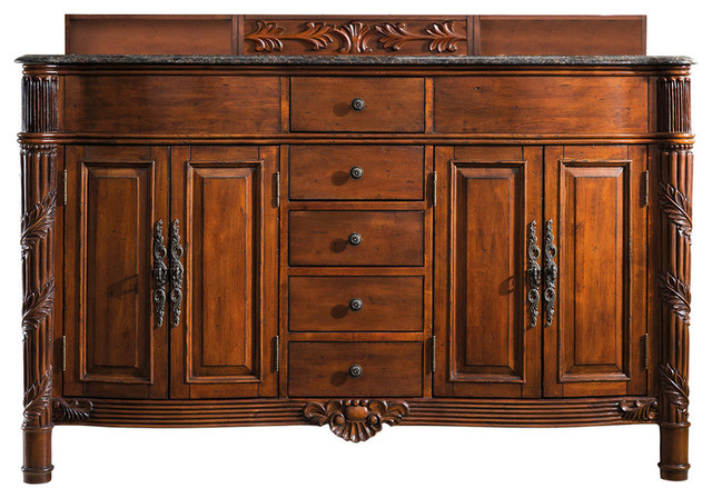 60 Tuscany Double Granite Top Vanity Cherry Victorian Bathroom 60 Tuscany Double Granite Top Vanity Cherry