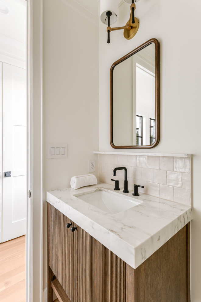 Greenbrier - Transitional - Powder Room - Dallas - by New Leaf Custom ...