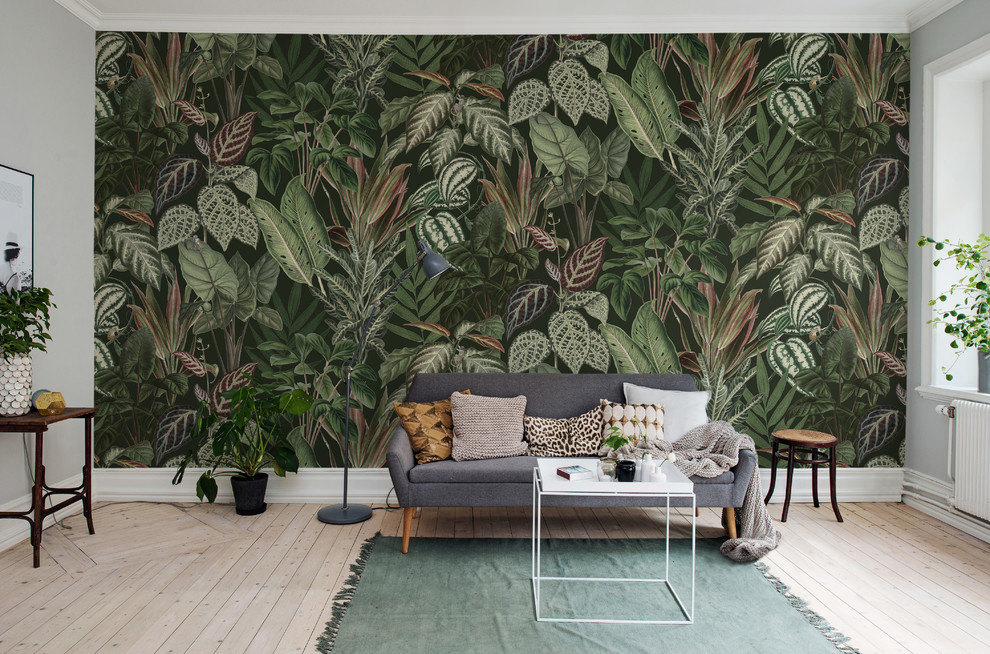 This is an example of a tropical living room in Gothenburg.