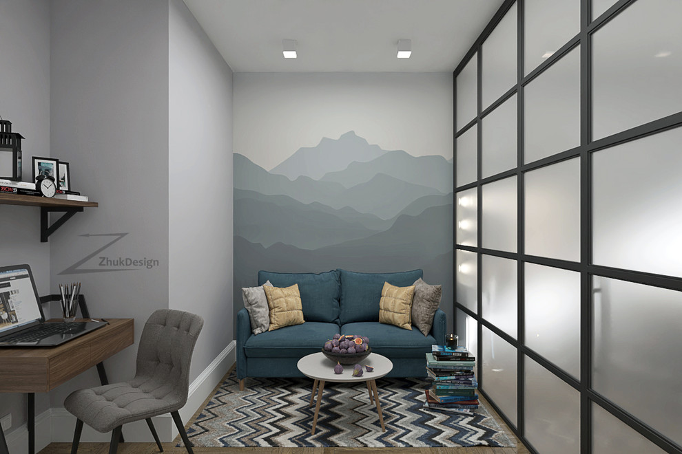 Дизайн однокомнатной квартиры в скандинавском стиле и loft