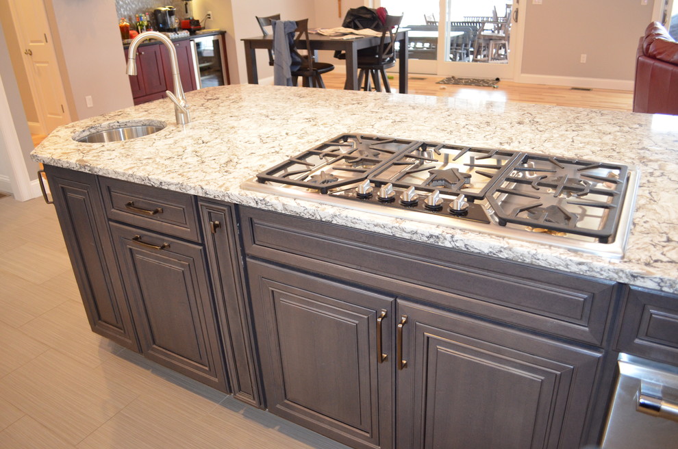 Inspiration for a transitional kitchen remodel in Boston