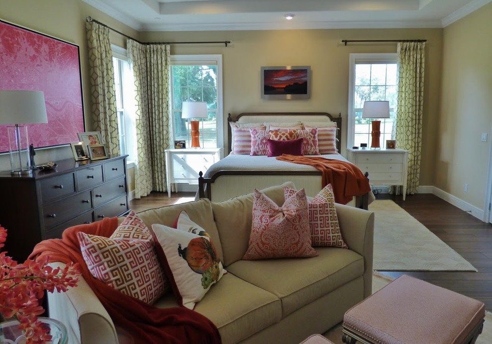 Transitional bedroom in Orlando.