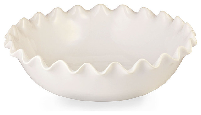 Ruffle Serving Bowl - White
