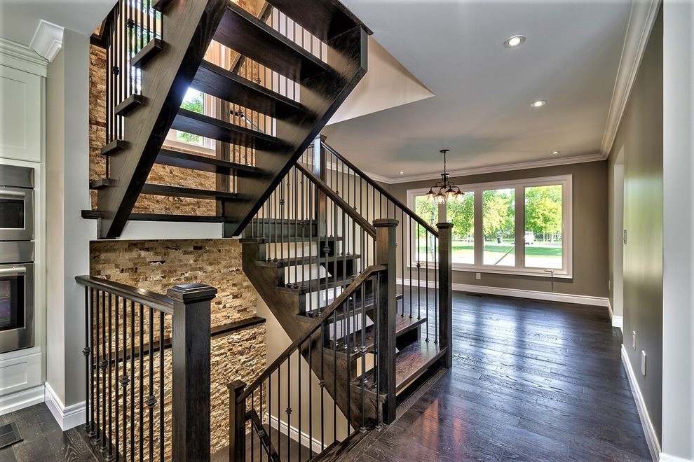 Transitional staircase in Toronto.