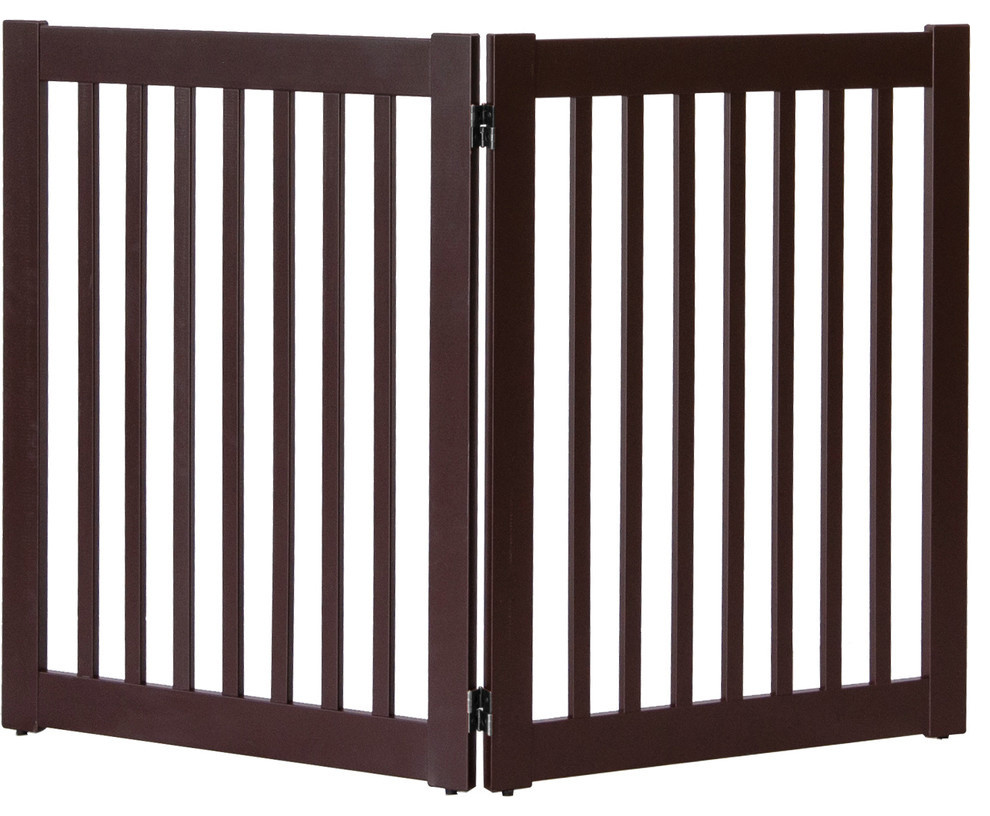 Highlander Series Solid Wood Pet Gate, 2Panel, 2 Panel Modern Dog