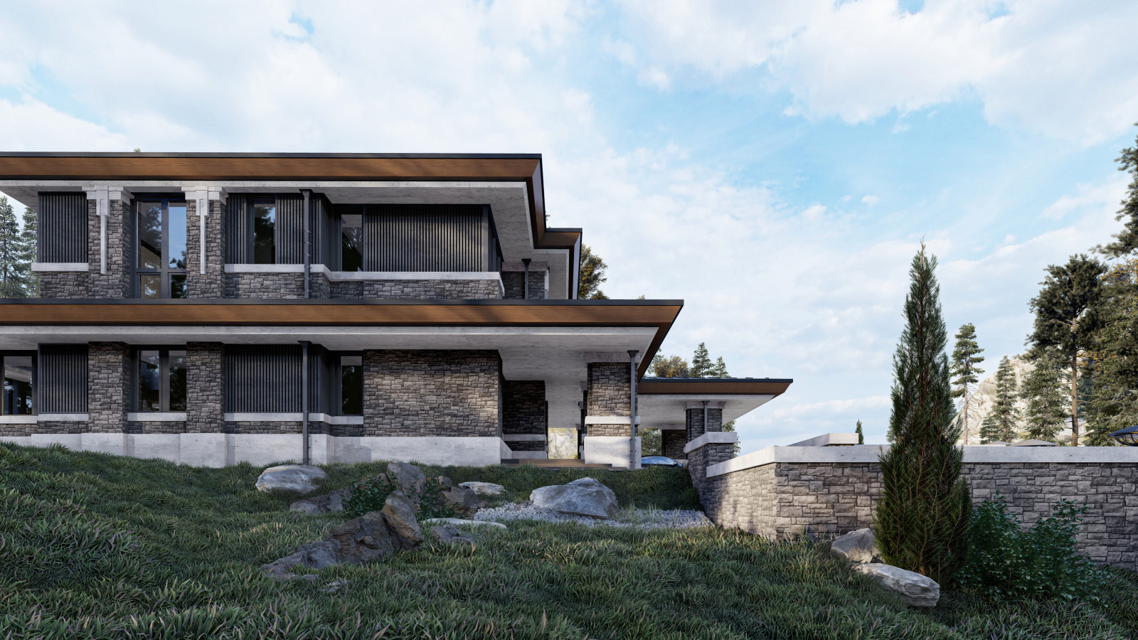 Вилла в стиле Ллойда Райта