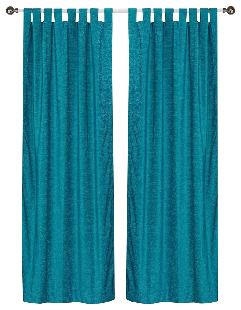 Polyester Backdrop Drape Curtain Panel - (Turquoise,