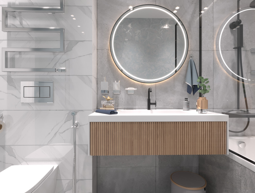 Дизайн-проект интерьера двухкомнатной квартиры в стиле Контемпорари.