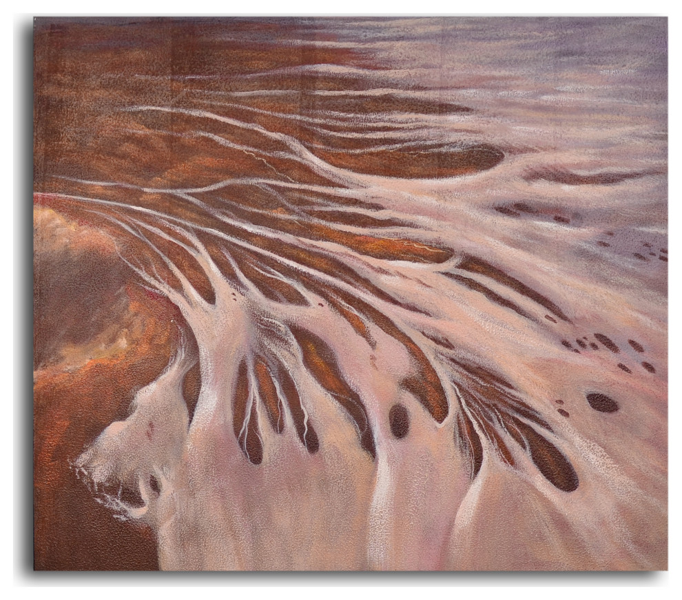 Hand Painted "Sea Foam On Sand" Oil Painting