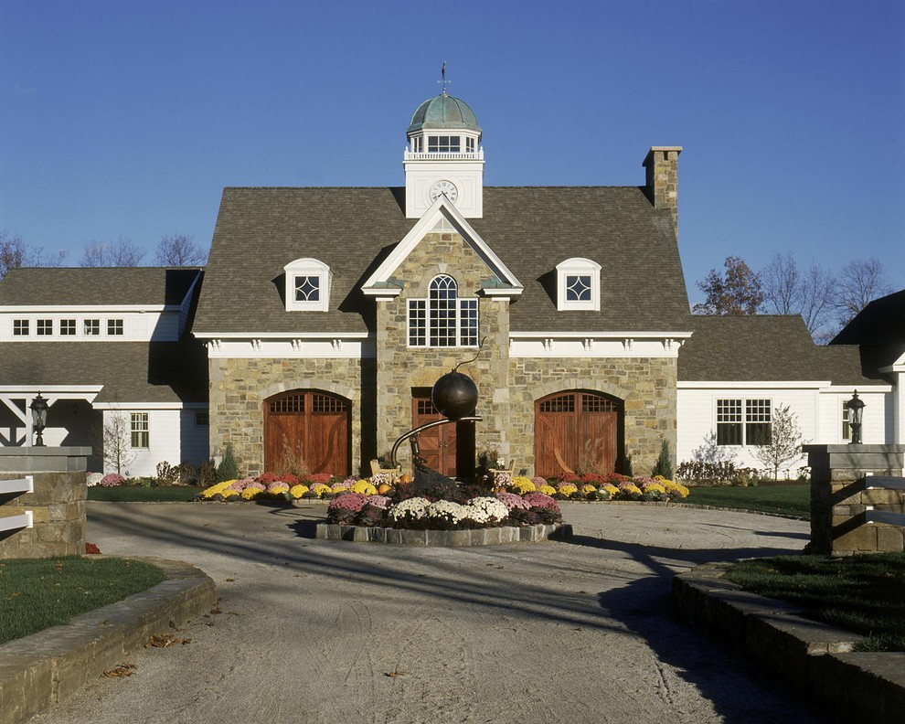 Design ideas for a traditional exterior in Other with wood siding and a gable roof.