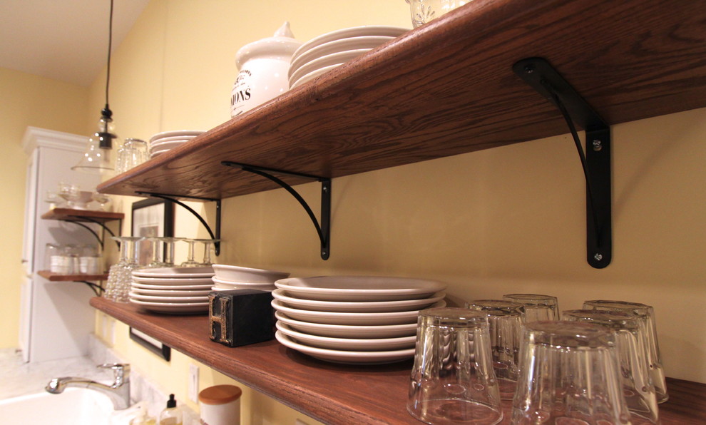Inspiration for a transitional home design remodel in Omaha