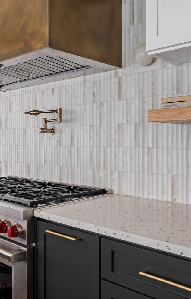 Handmade Tile Backsplash and Pot Filler
