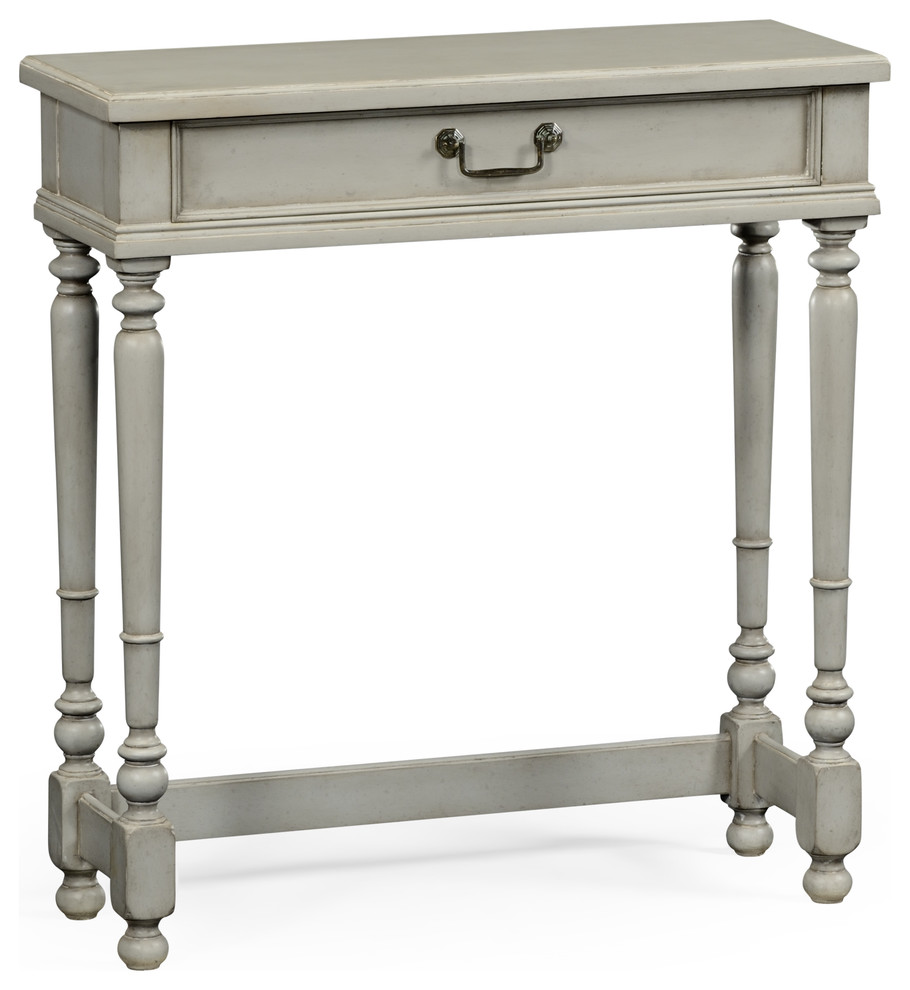Grey painted rectangular side table
