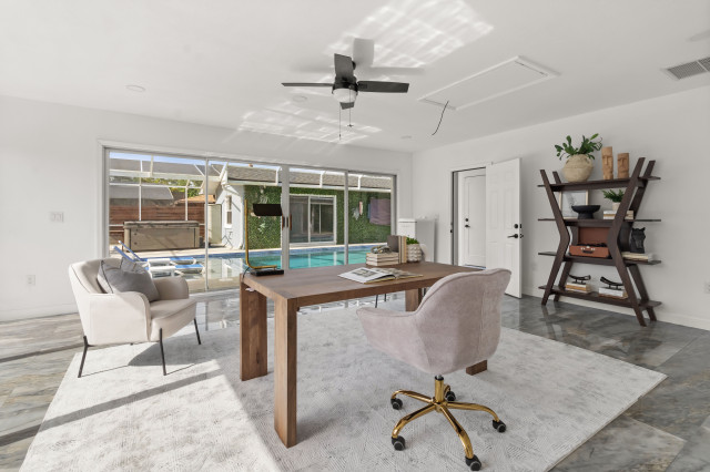 La Croix midcentury-home-office