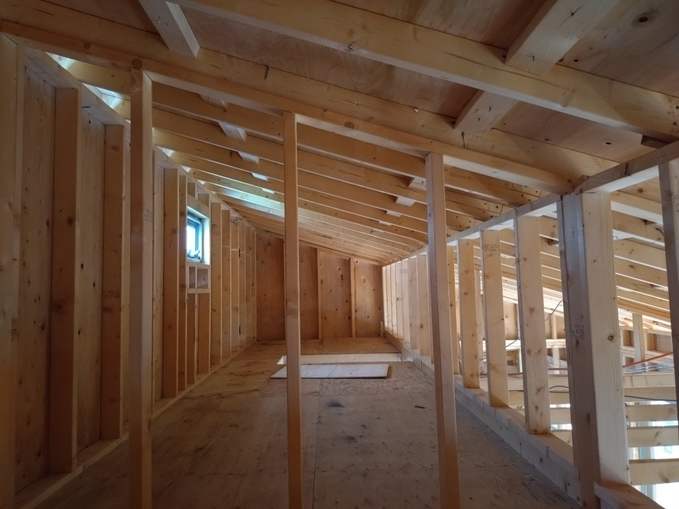 小屋裏物置合板張り