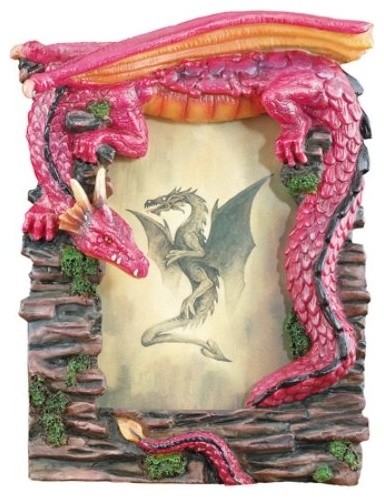 Dragon Picture Frame (3" X 5") Collectible Statue Figurine Figure