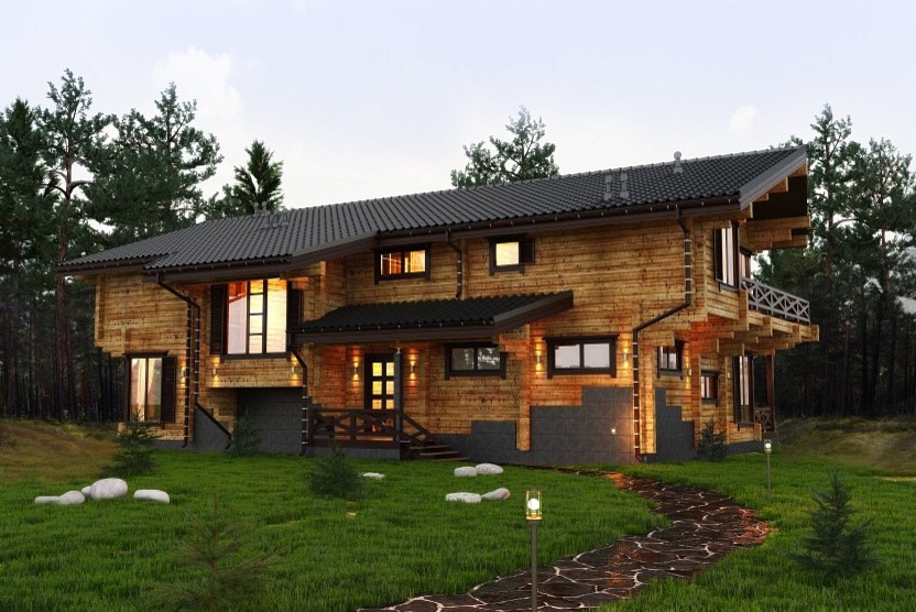 Проект дома из клееного бруса Д-195-481