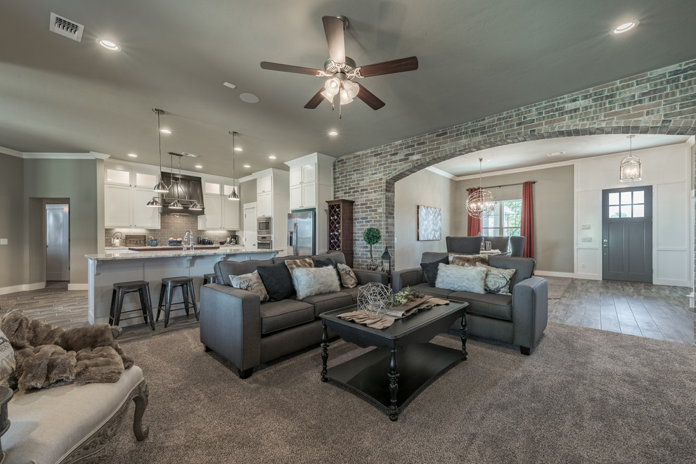 This is an example of a country family room in Oklahoma City.