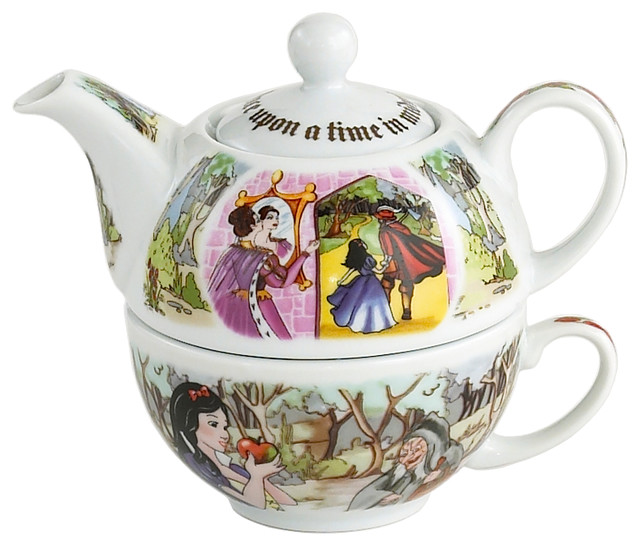 Snow White "Tea For One" Pot and Cup Traditional Tea Sets by