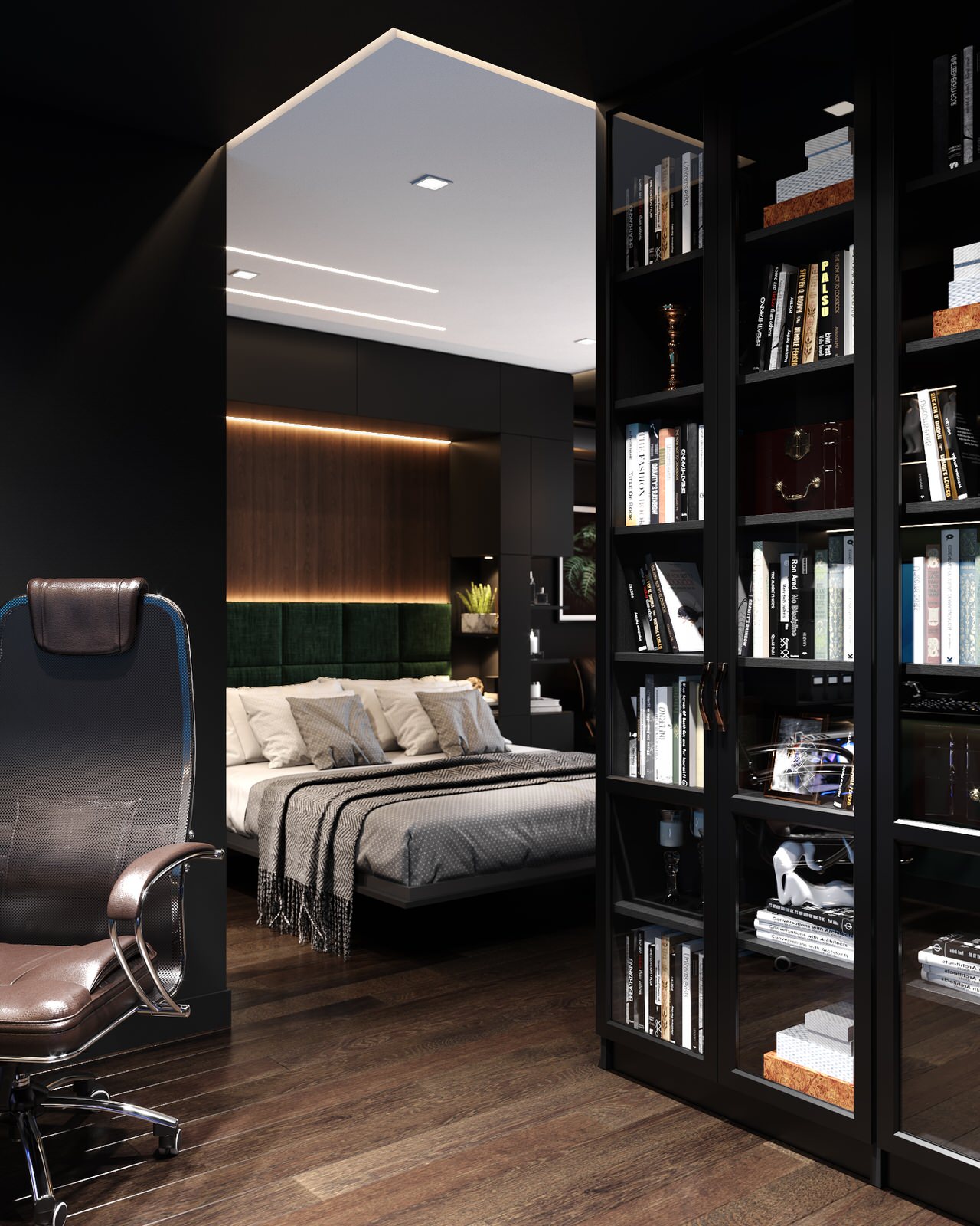 Квартира в черных тонах