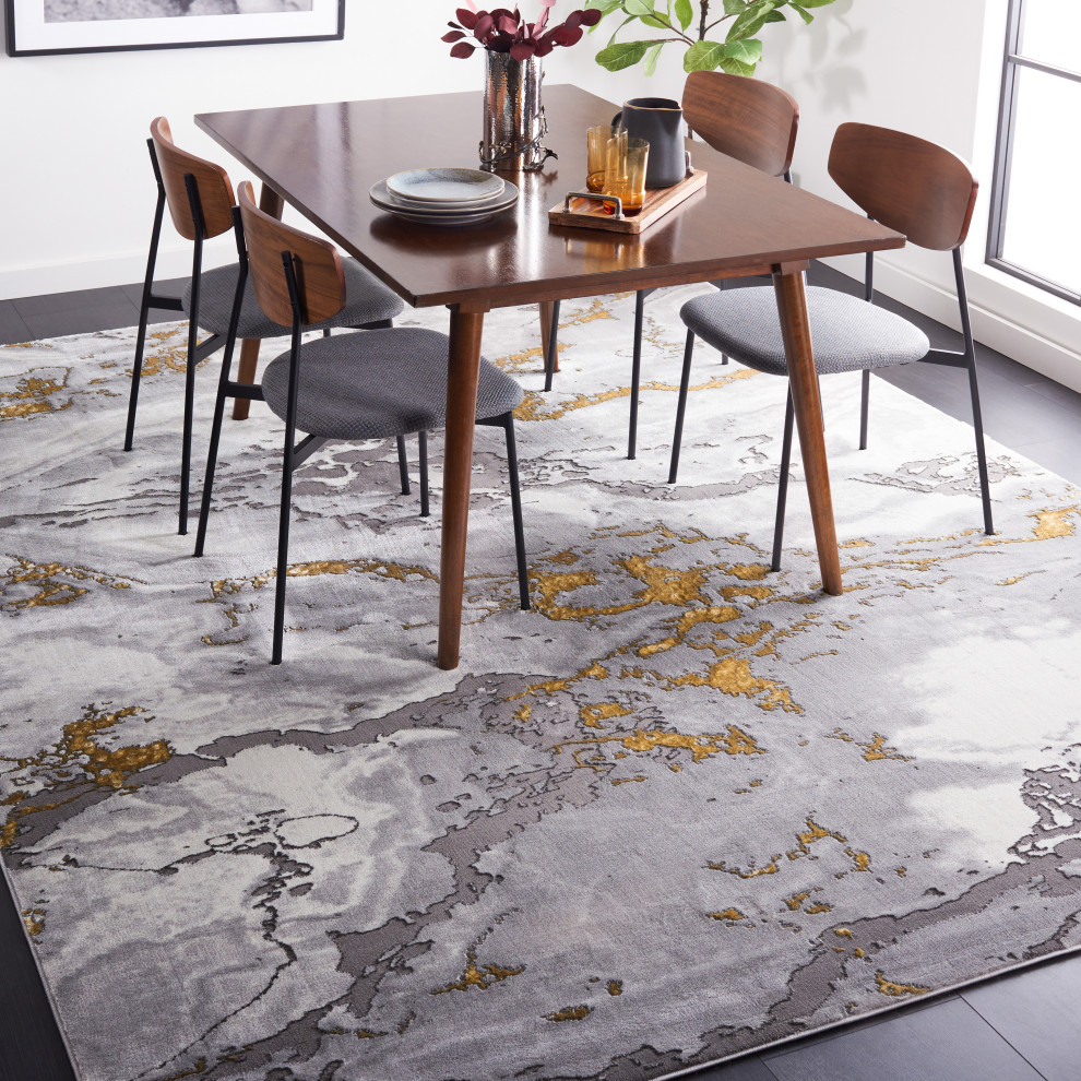 Safavieh Craft Collection CFT860F Rug, Grey/Gold, 6'7" X 9'