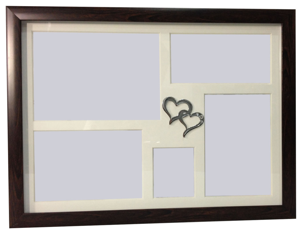 Elegance 40th Anniversary Collage Photo Frame With Double Heart 40th Anniversary Collage Photo Frame