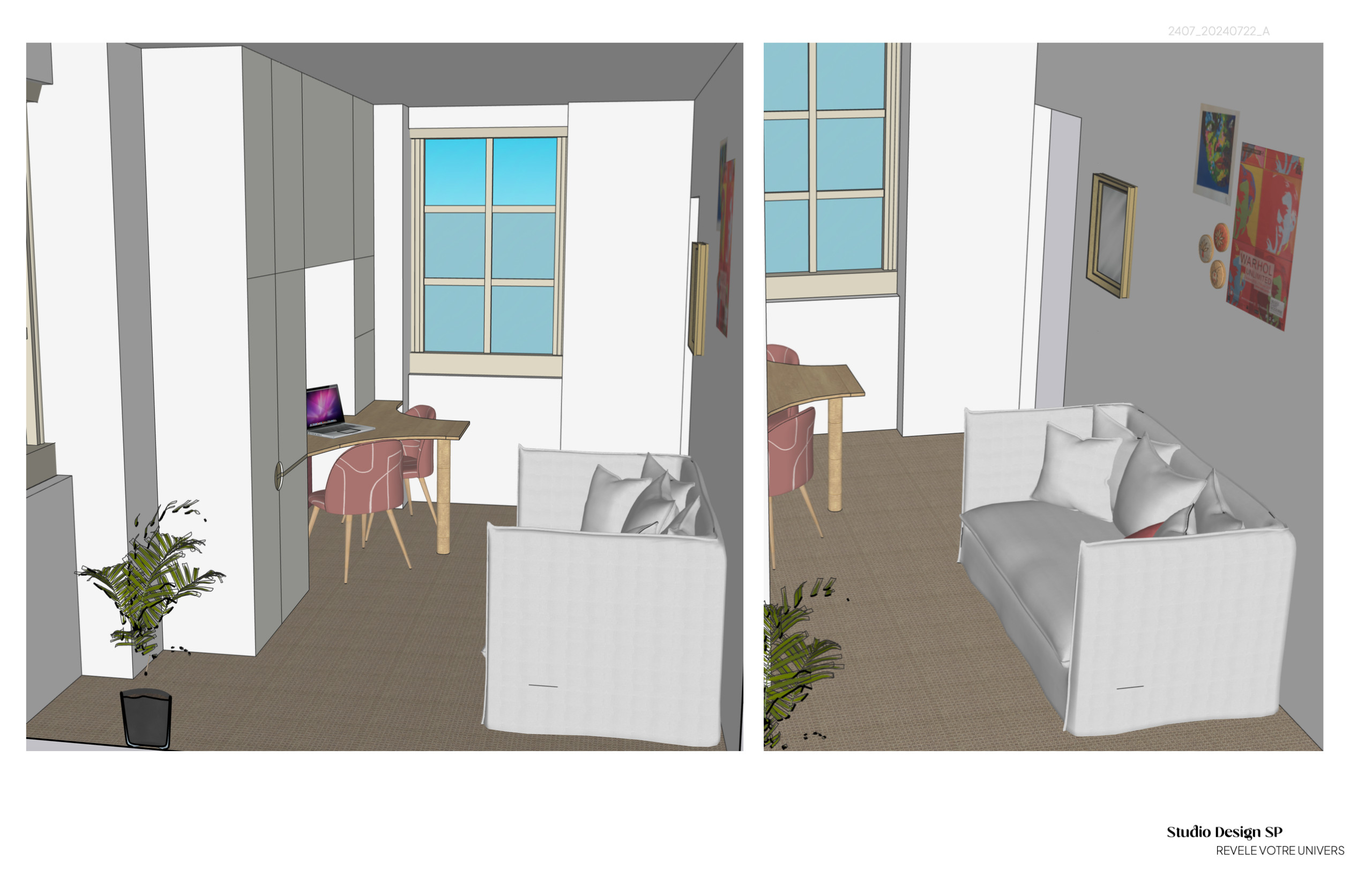 Rénovation Pièce détente / Bureau Etude aménagement et Design mobilier