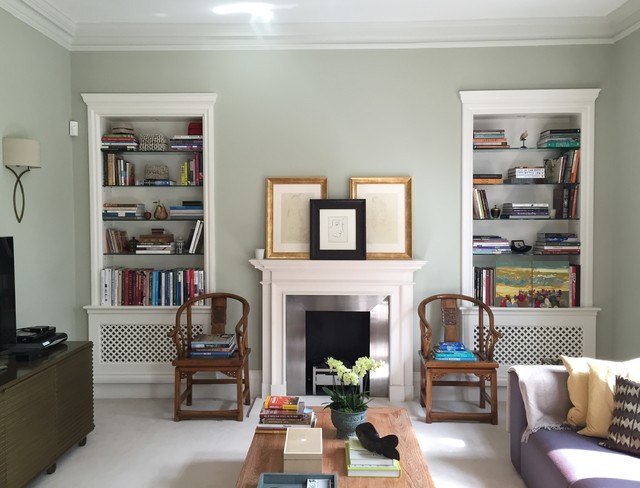 Family house transitional-living-room