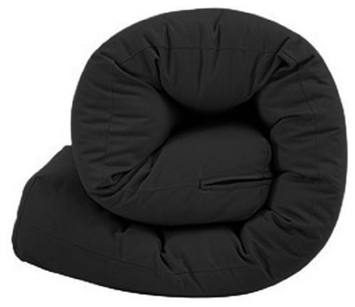 Triple 3 Seater Futon Mattress With Black Cotton Twill Cover