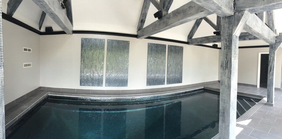 This is an example of a contemporary swimming pool in Essex.