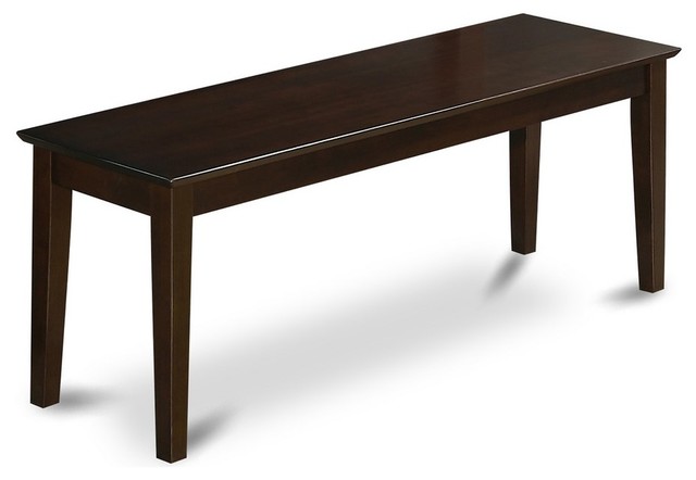 Cab-Cap-W, Capri Cappuccino Bench With Wood Seat