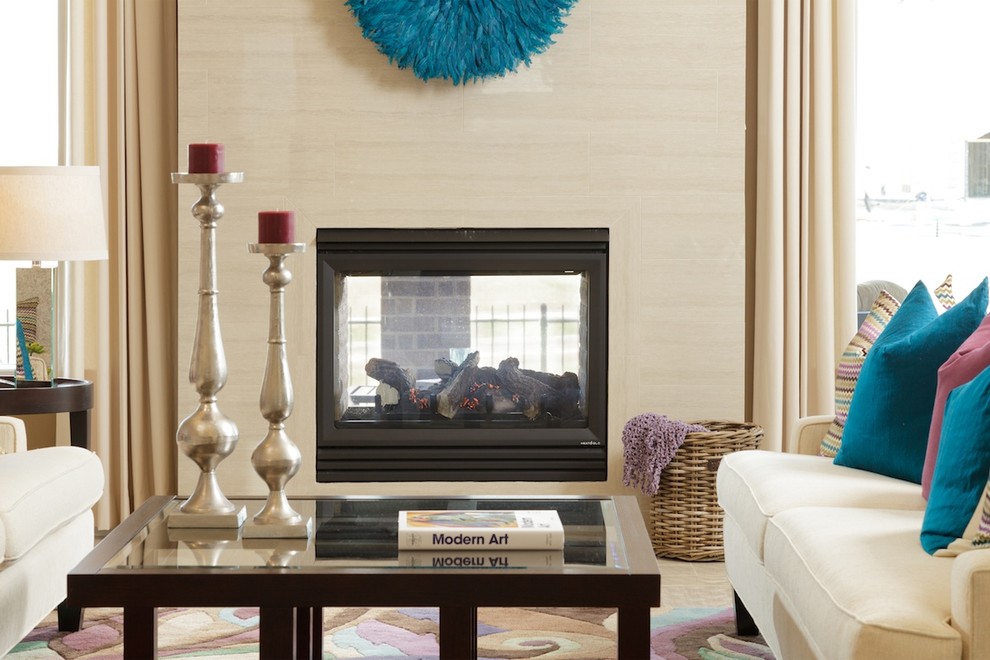 Living room - traditional living room idea in Houston