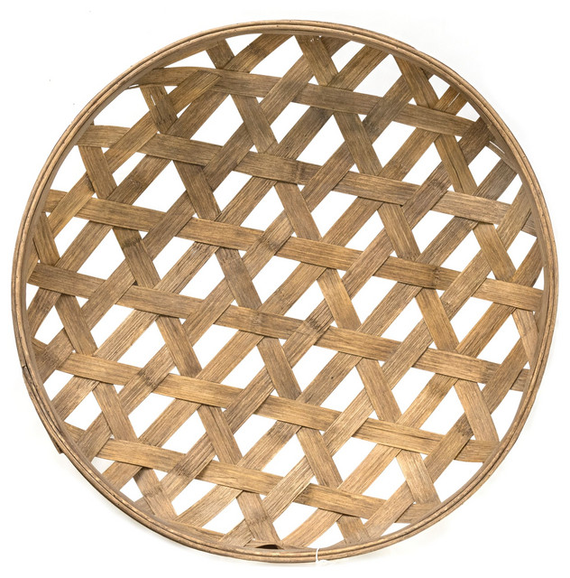 Round Tobacco Basket Tropical Baskets by KP Creek Gifts Houzz