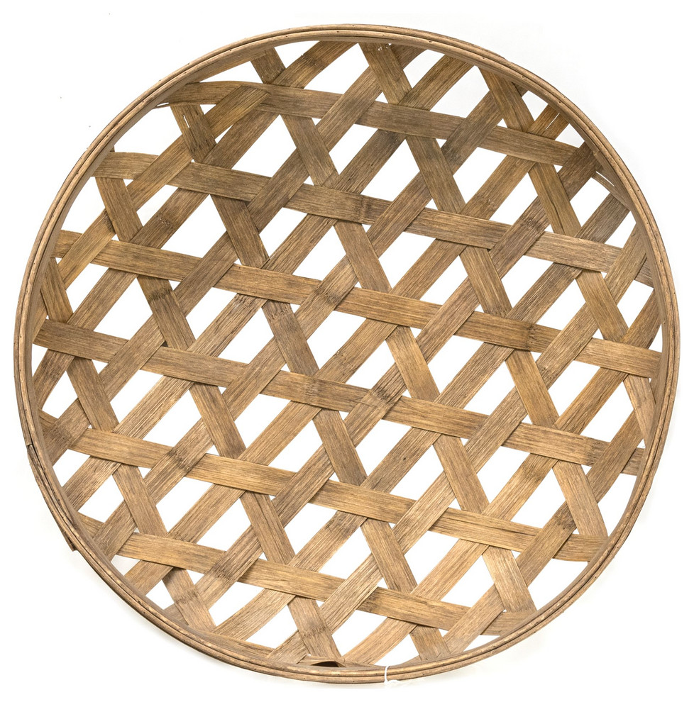 Round Tobacco Basket Tropical Baskets by KP Creek Gifts Houzz