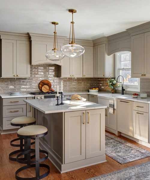Professional IKEA kitchen cabinets installation in a modern farmhouse