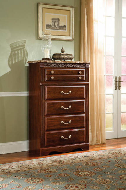 Standard Furniture Triomphe 35 Inch Chest in Zinfandale Cherry