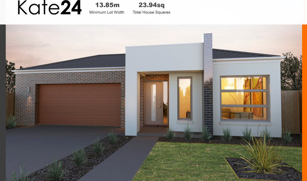 Design ideas for a contemporary one-storey exterior in Melbourne.