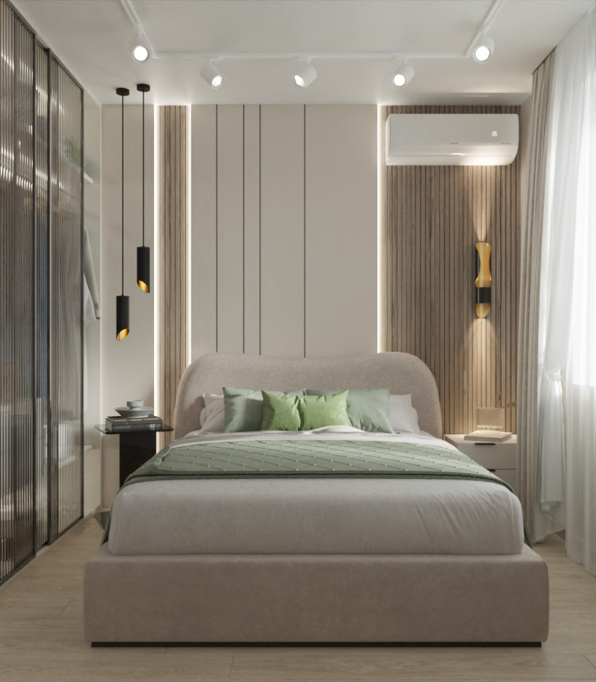 Двухкомнатная квартира в зеленых тонах.