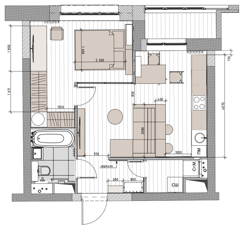 Однушка для девушки