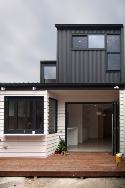 Sliding Door Addition contemporary-exterior