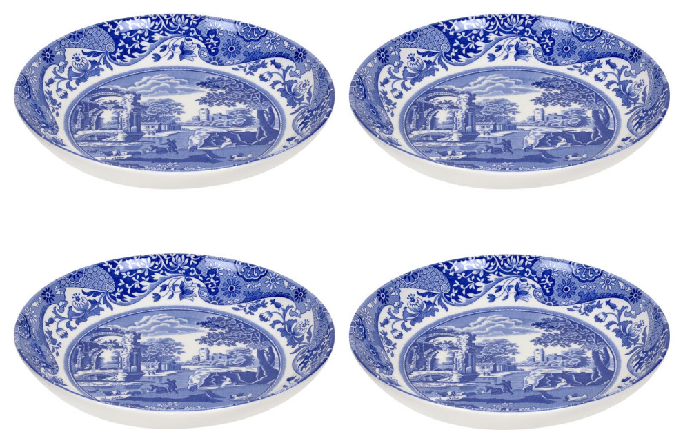 Spode Blue Italian Pasta Bowls, Set of 4 - Farmhouse - Serving And Salad  Bowls - by pruneDanish | Houzz