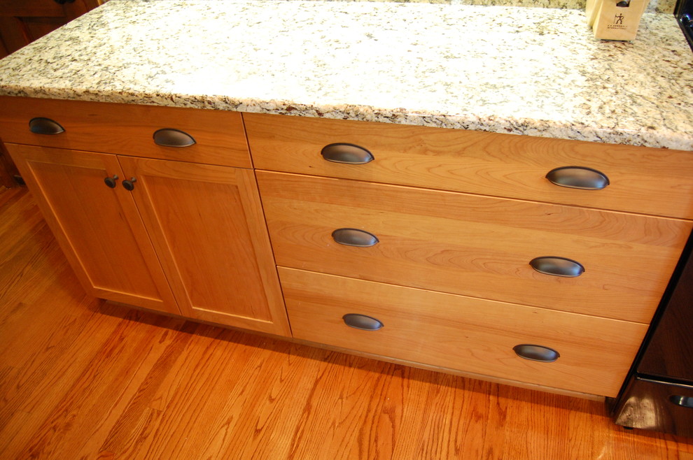 Inspiration for a rustic kitchen remodel in Raleigh